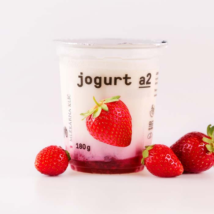 Jogrut A2 s příchutí jahoda